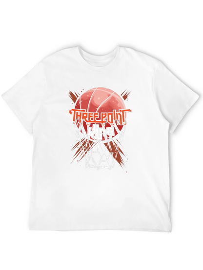 Three Point King Black Graphic T-Shirt