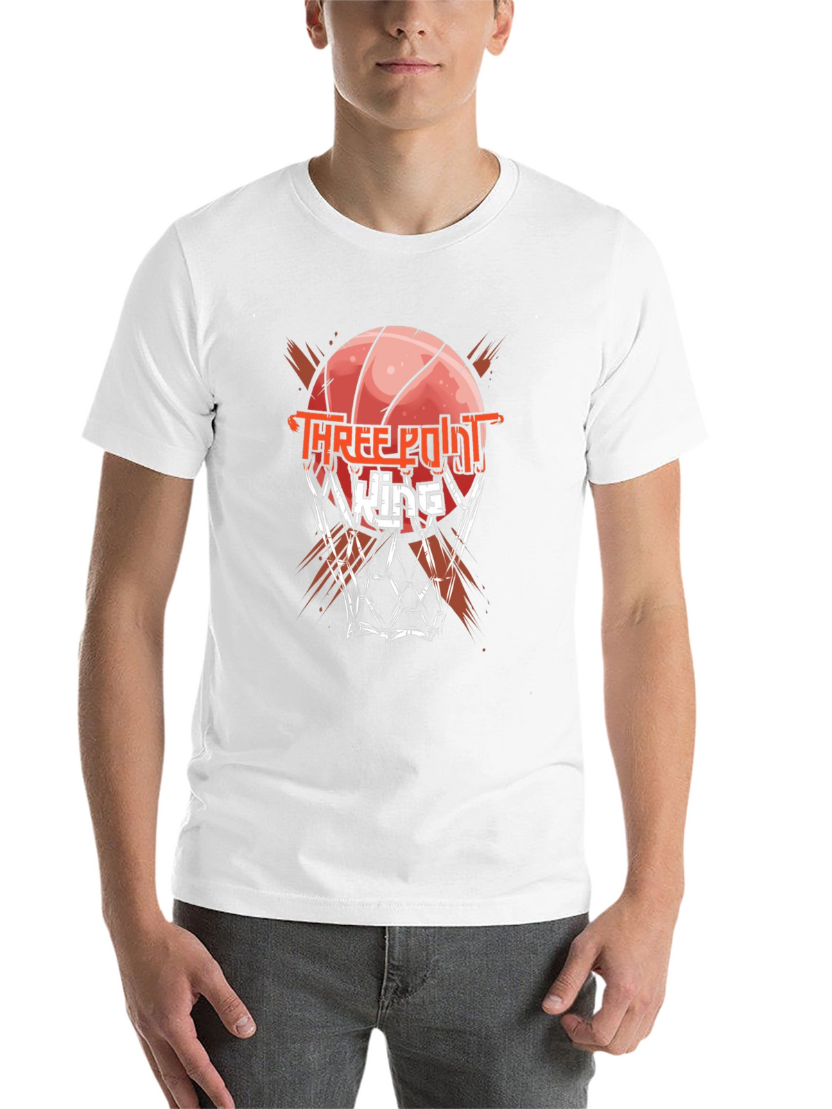 Three Point King Black Graphic T-Shirt