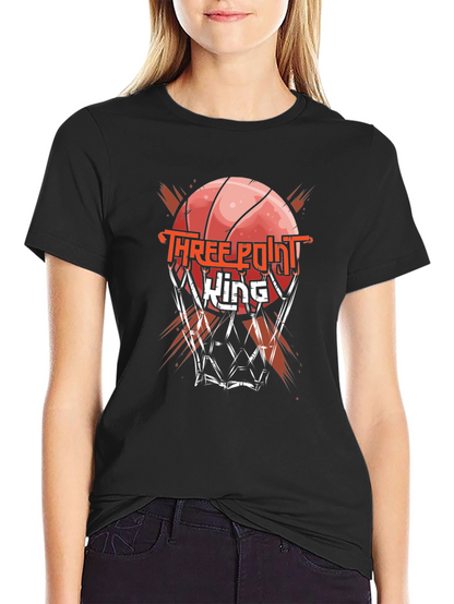 Three Point King Black Graphic T-Shirt
