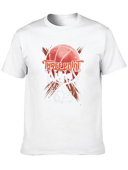 Three Point King Black Graphic T-Shirt