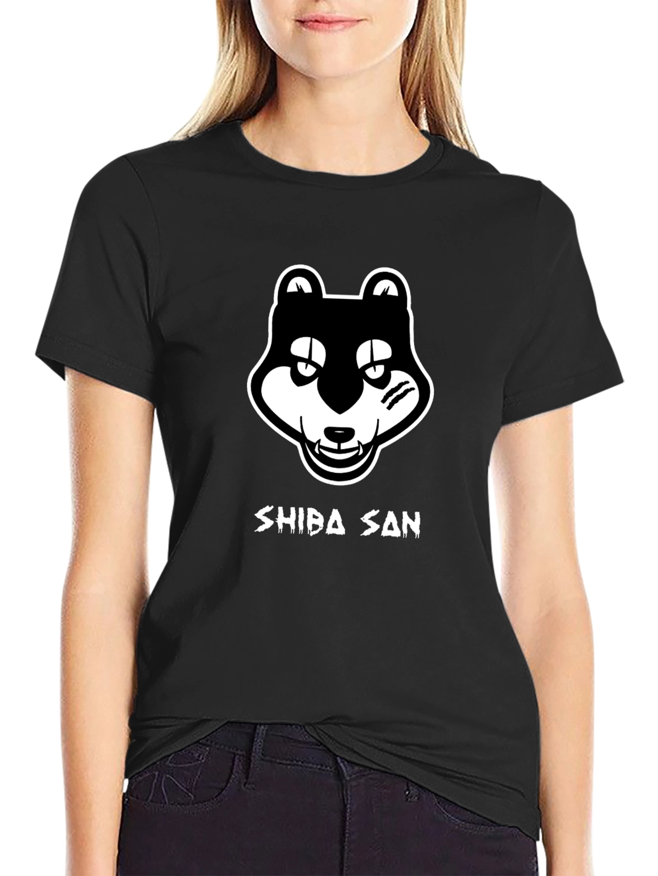 Shiba San T-Shirt Black Graphic Tee