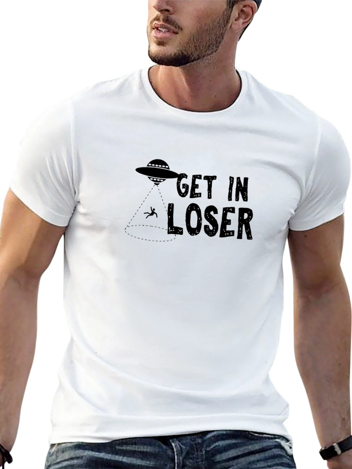 Get In Loser Alien Abduction T-Shirt