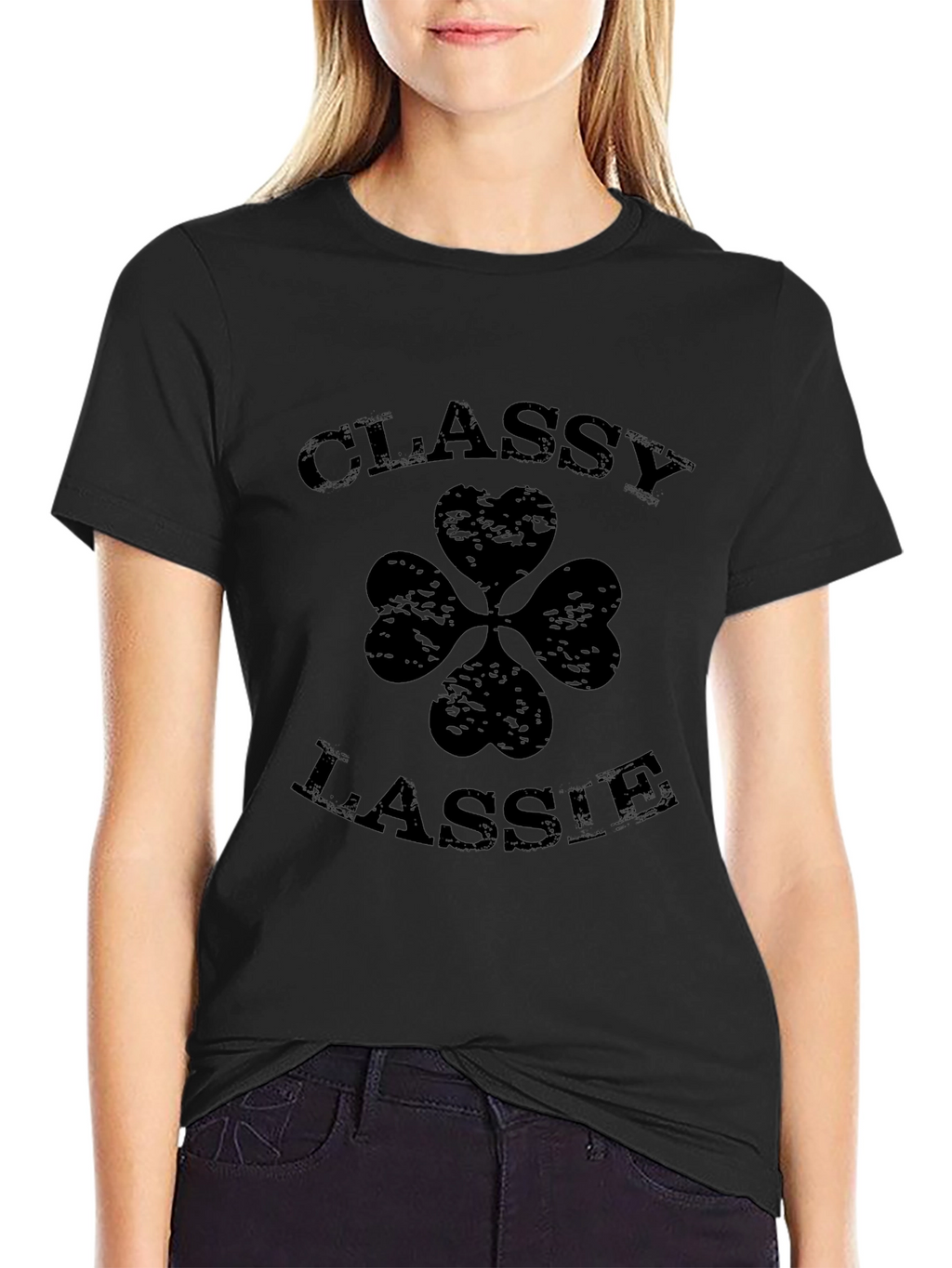 Classy Lassie Shamrock Graphic Tee