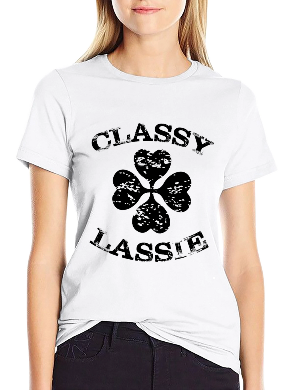 Classy Lassie Shamrock Graphic Tee