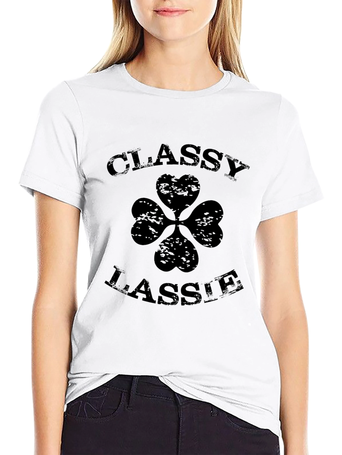 Classy Lassie Shamrock Graphic Tee