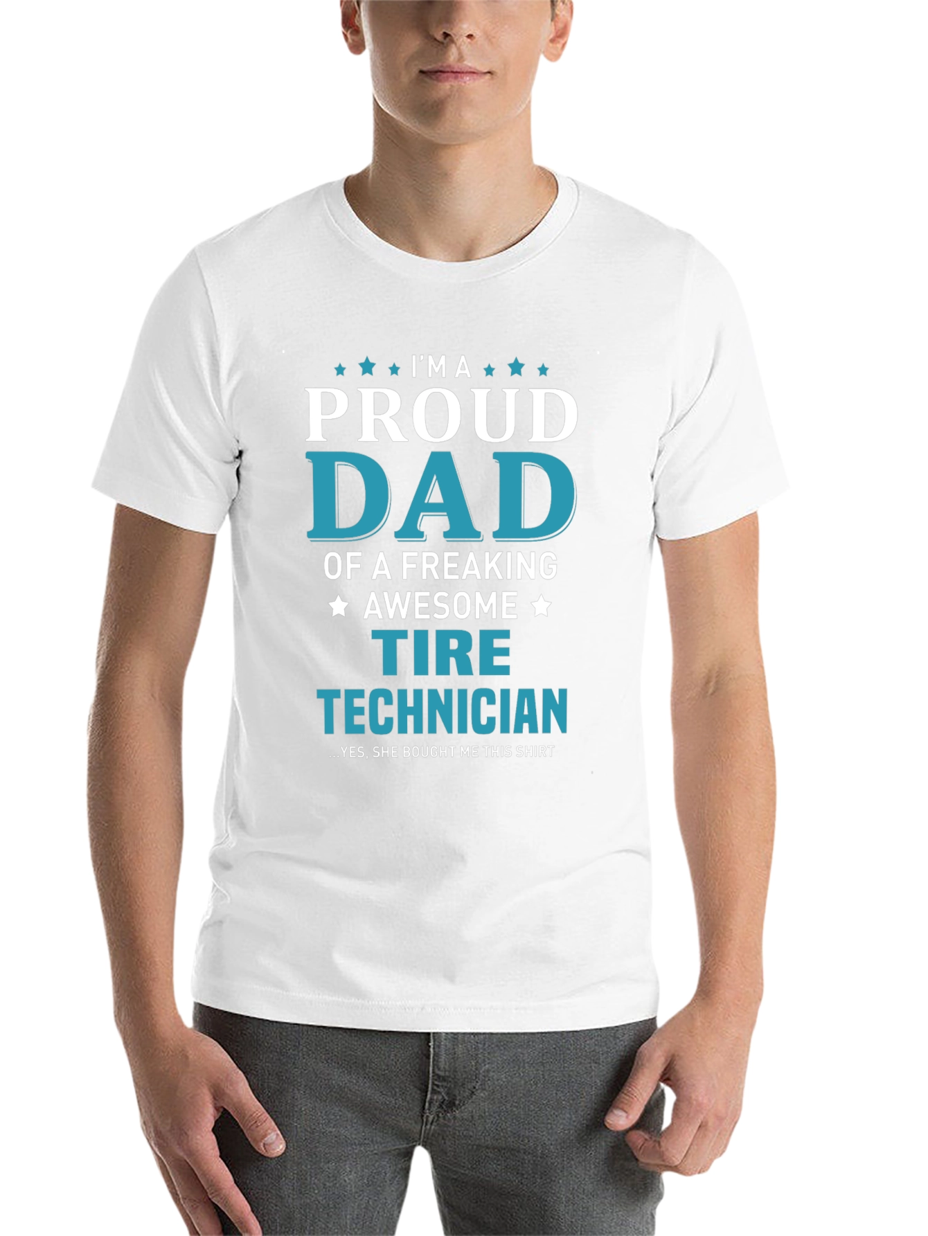 Proud Dad Tire Technician Graphic Tee