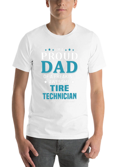 Proud Dad Tire Technician Graphic Tee