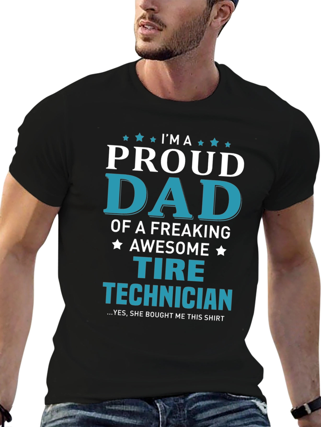 Proud Dad Tire Technician Graphic Tee