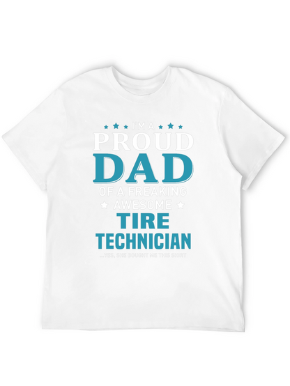 Proud Dad Tire Technician Graphic Tee