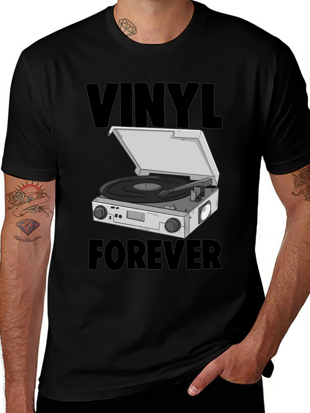 Vinyl Forever Graphic Tee - Music Lover T-Shirt