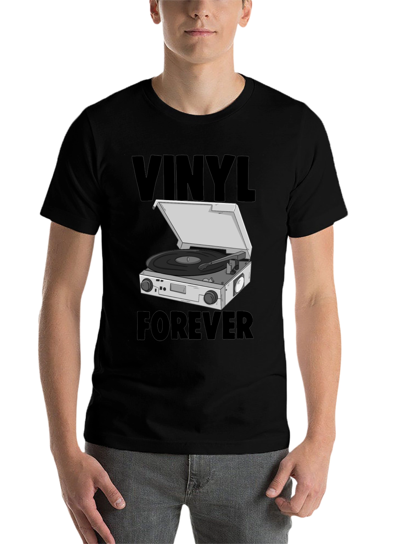Vinyl Forever Graphic Tee - Music Lover T-Shirt