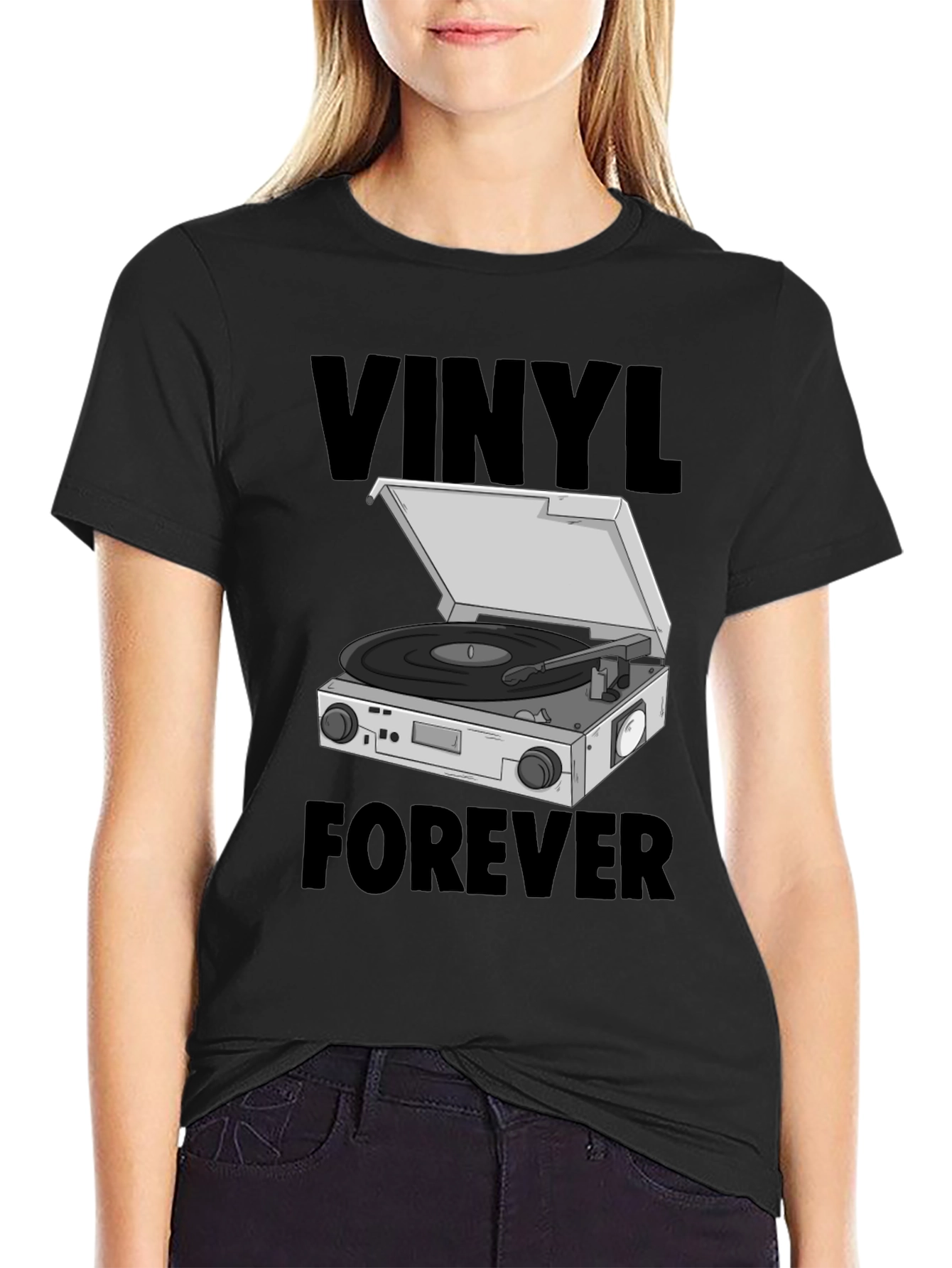 Vinyl Forever Graphic Tee - Music Lover T-Shirt
