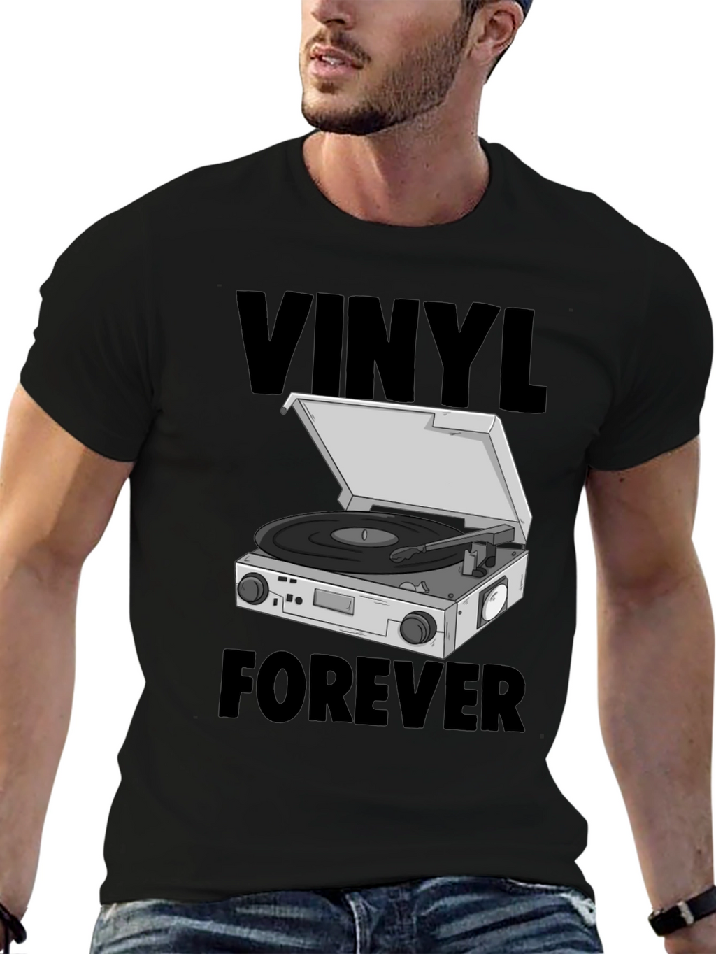 Vinyl Forever Graphic Tee - Music Lover T-Shirt