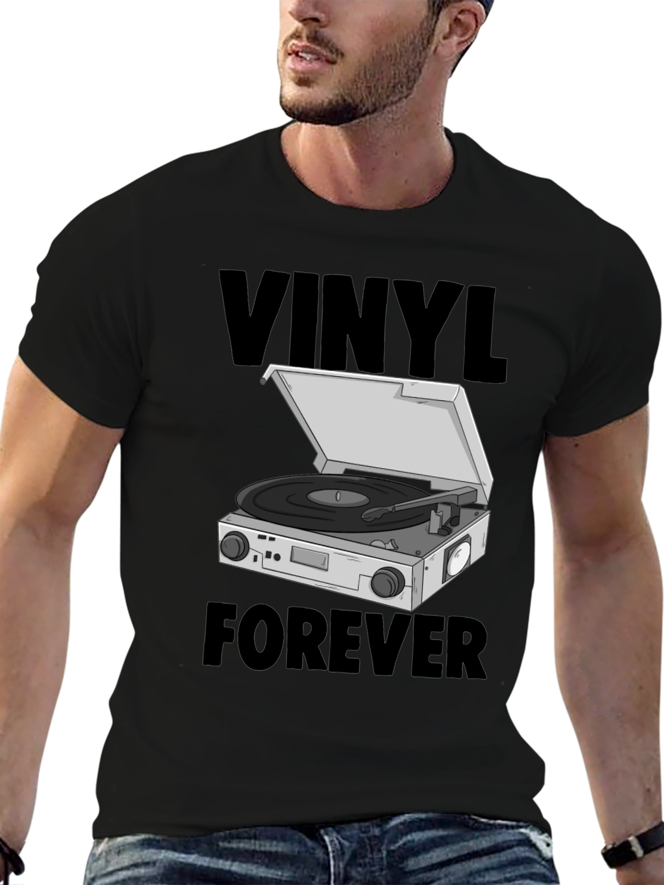 Vinyl Forever Graphic Tee - Music Lover T-Shirt