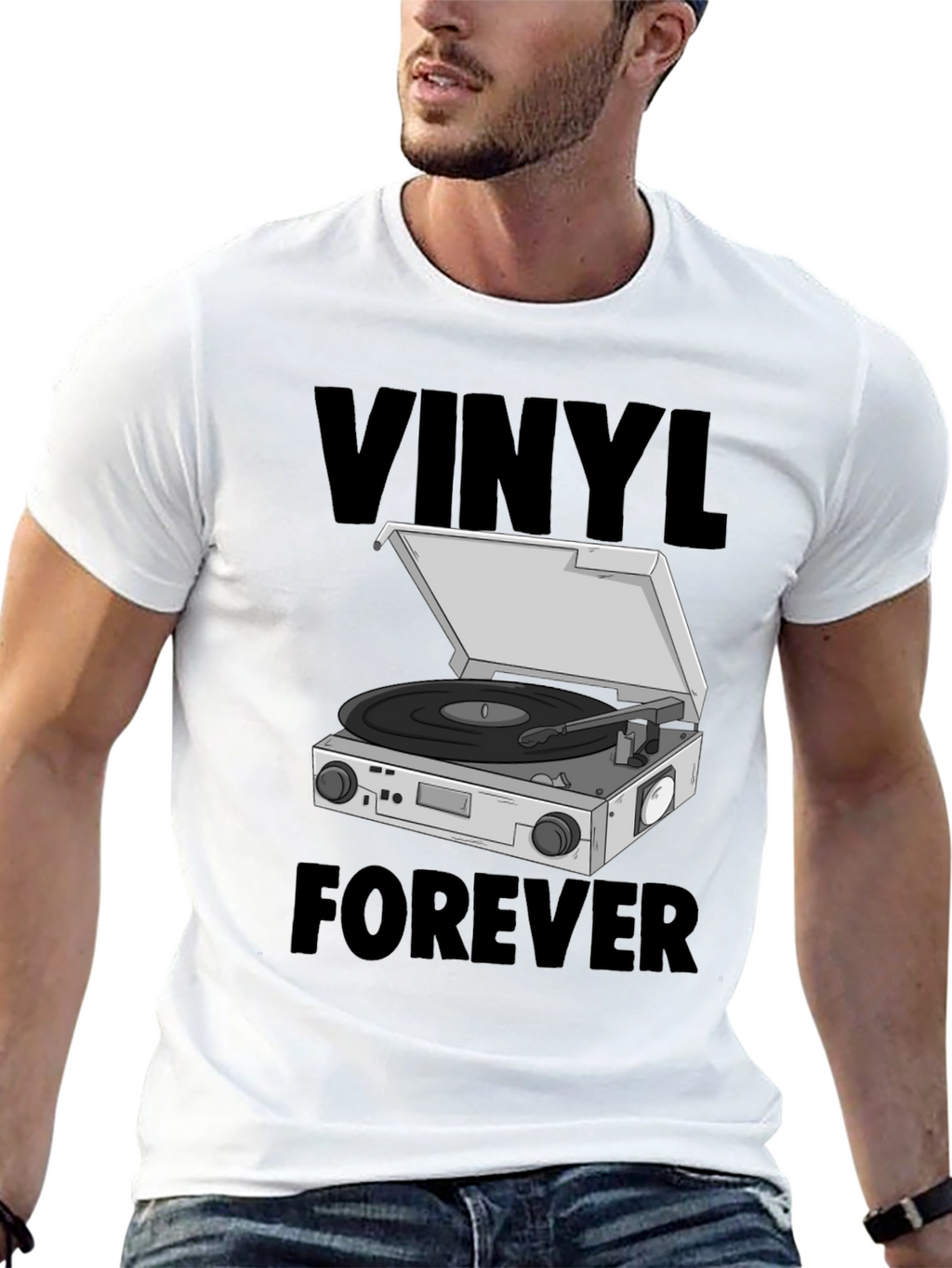 Vinyl Forever Graphic Tee - Music Lover T-Shirt