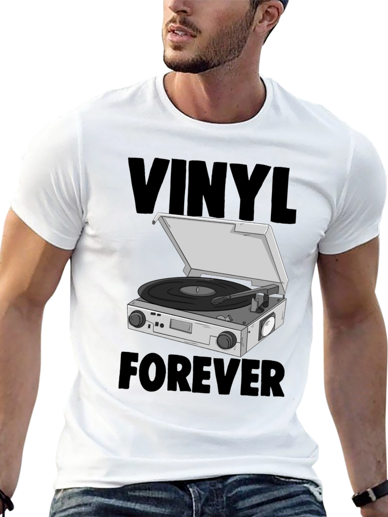 Vinyl Forever Graphic Tee - Music Lover T-Shirt