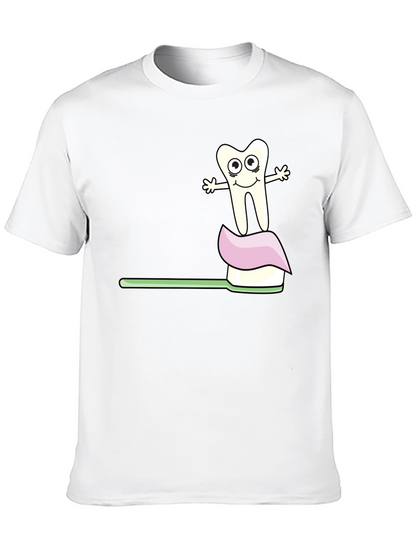 Dental Hygiene T-Shirt Funny Toothbrush and Tooth Tee
