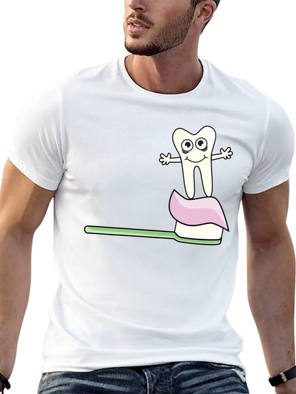 Dental Hygiene T-Shirt Funny Toothbrush and Tooth Tee