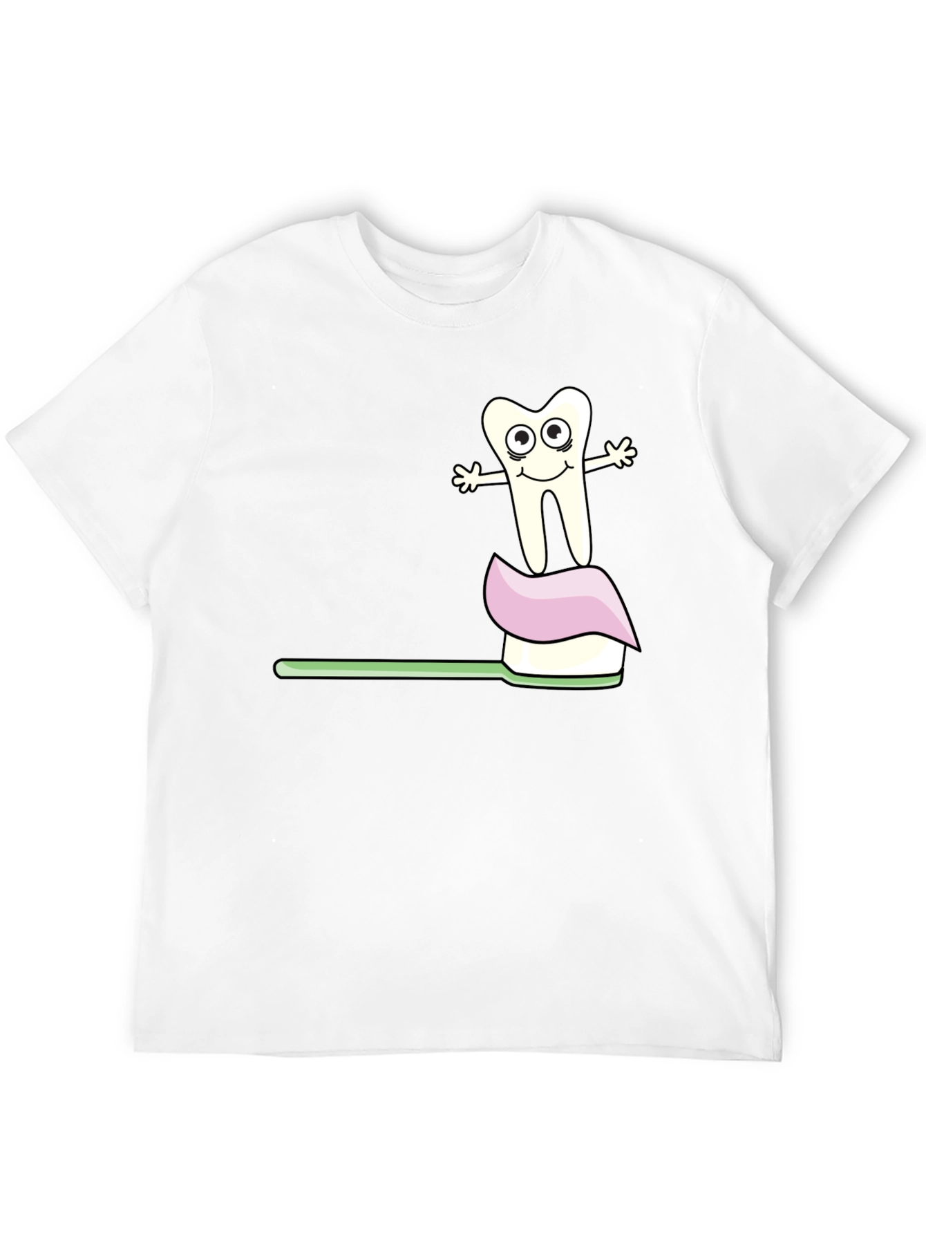 Dental Hygiene T-Shirt Funny Toothbrush and Tooth Tee