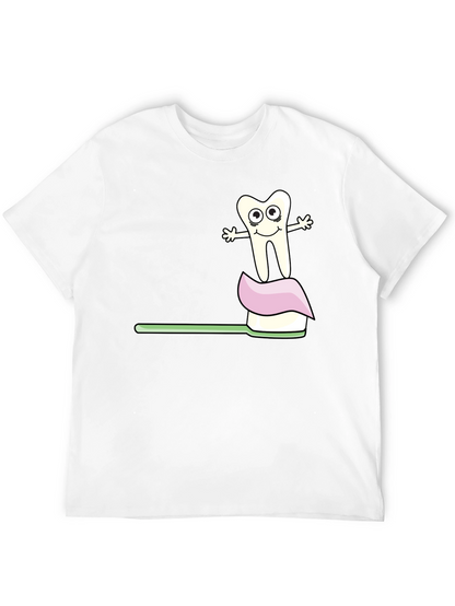 Dental Hygiene T-Shirt Funny Toothbrush and Tooth Tee