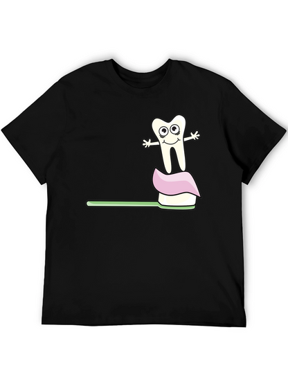 Dental Hygiene T-Shirt Funny Toothbrush and Tooth Tee