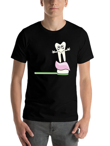 Dental Hygiene T-Shirt Funny Toothbrush and Tooth Tee