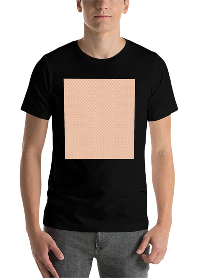 Stylish Black T-Shirt with Patterned Chest Design