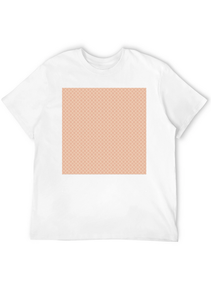 Stylish Black T-Shirt with Patterned Chest Design