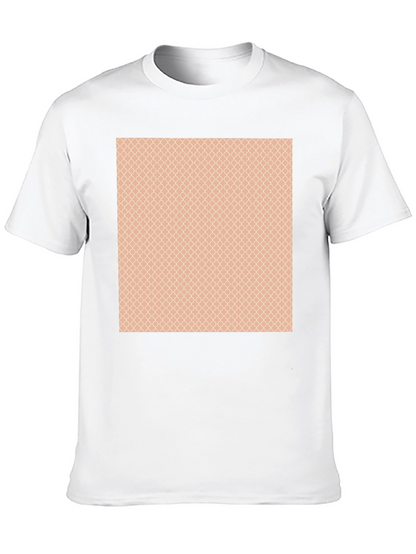 Stylish Black T-Shirt with Patterned Chest Design