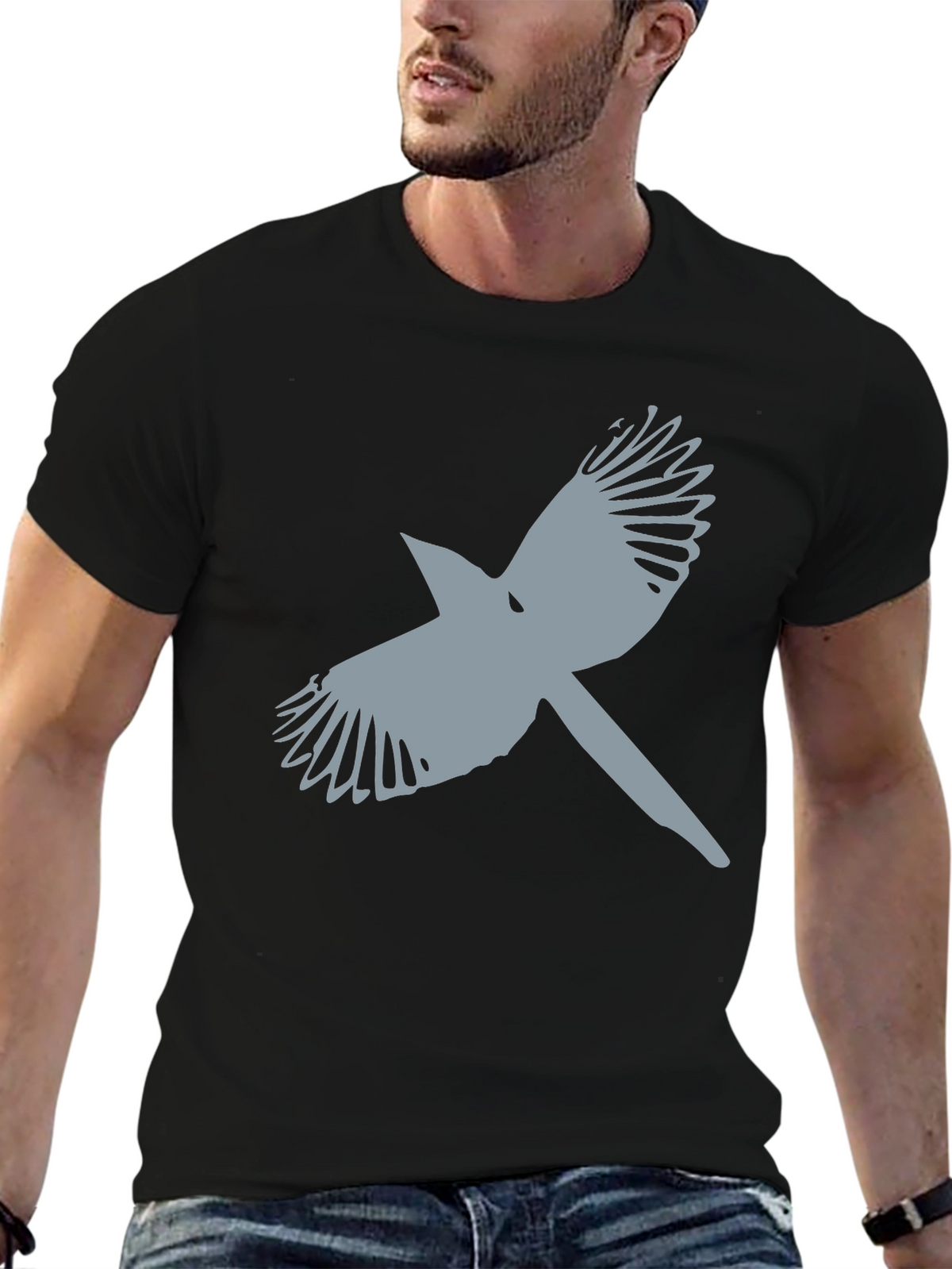 Raven Graphic Tee - Mens Black T-Shirt