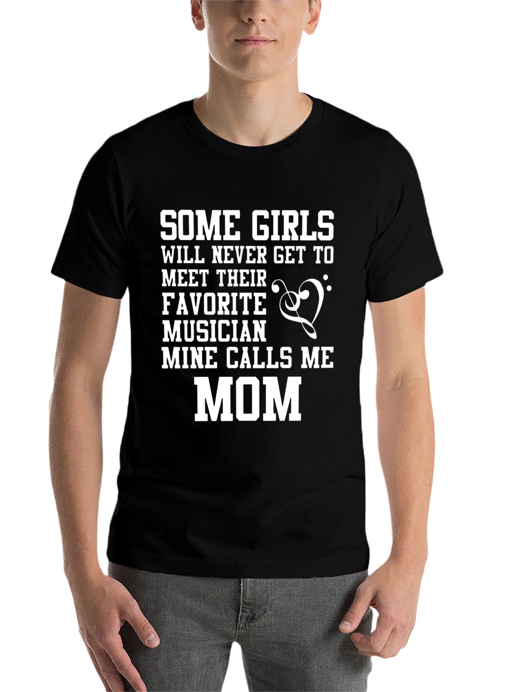 Musician Mom Graphic T-Shirt - Black Cotton Tee