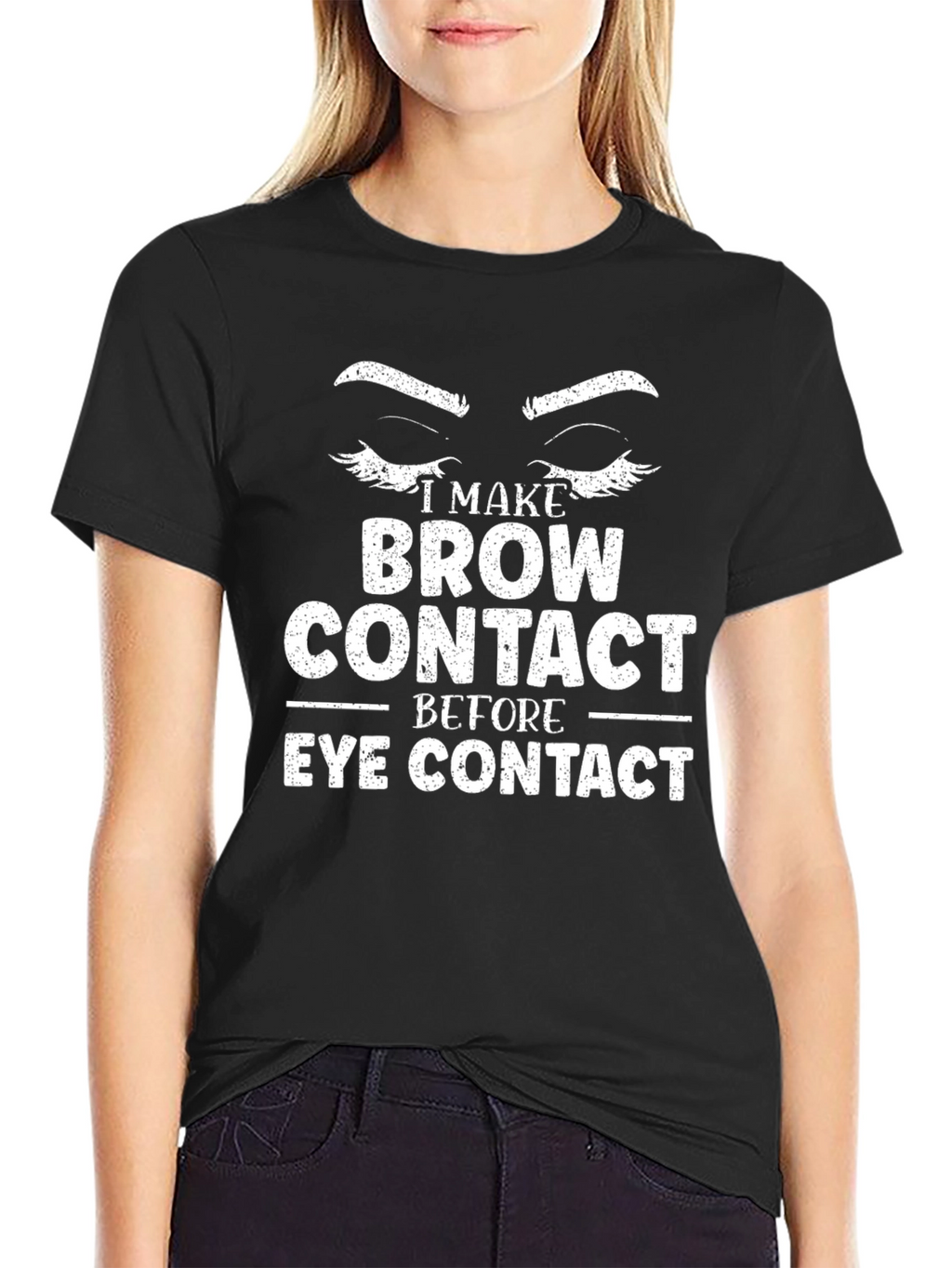 Funny Eyebrow Contact Graphic Tee