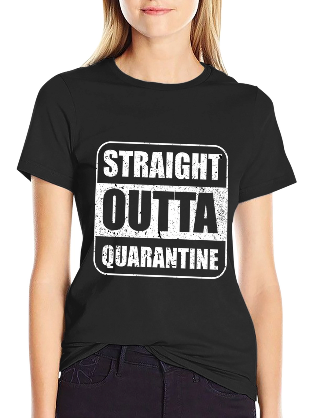 Straight Outta Quarantine T-Shirt Black