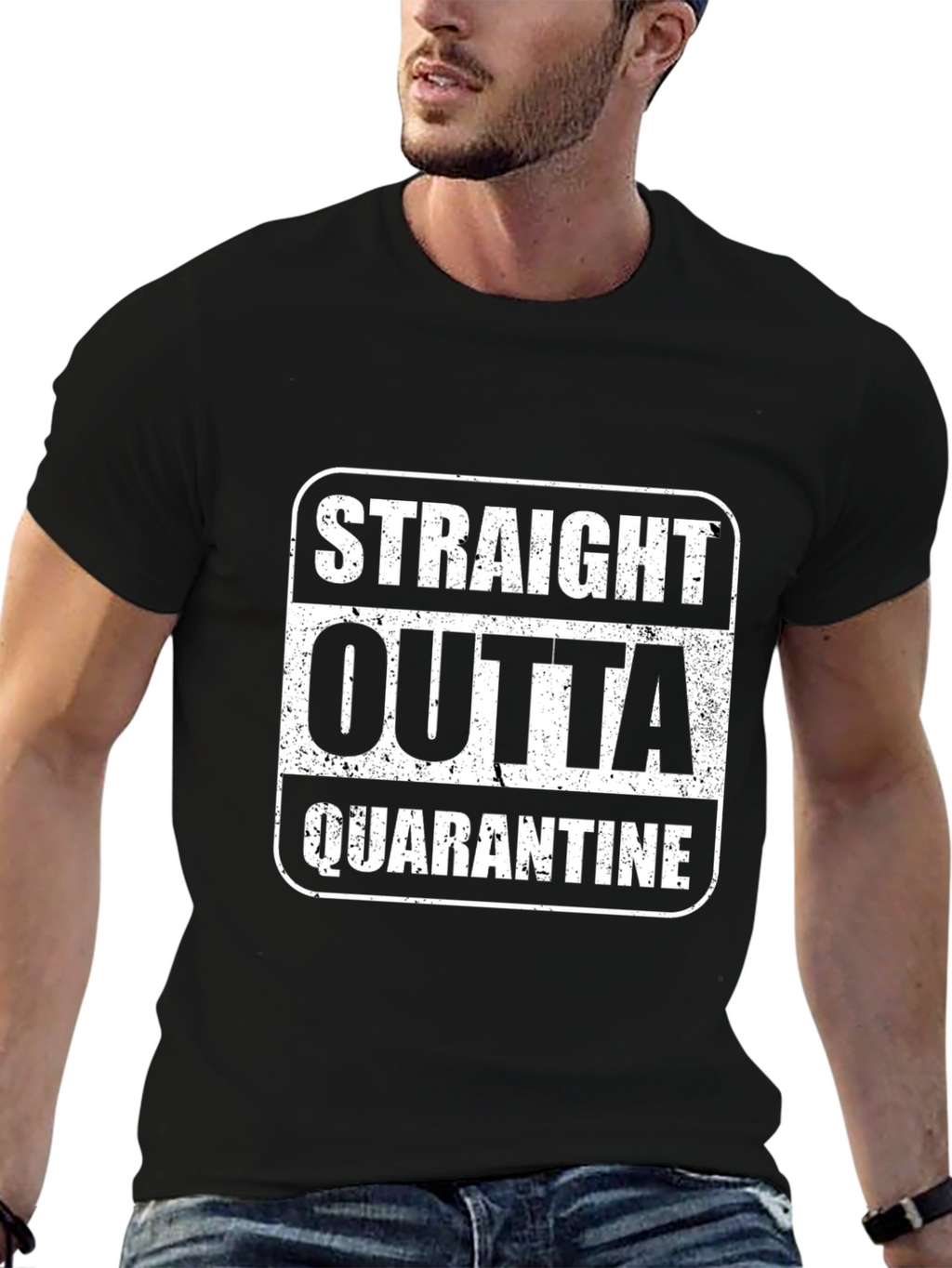 Straight Outta Quarantine T-Shirt Black
