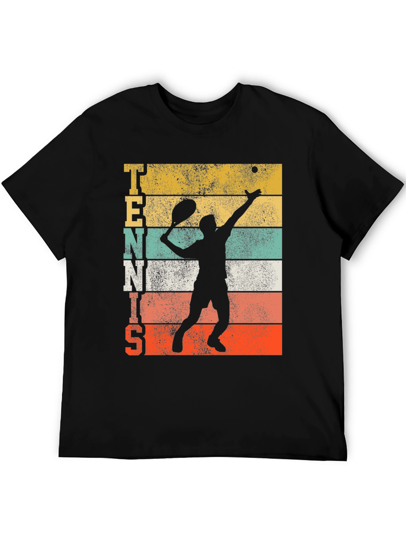 Retro Tennis Player Graphic Tee - Vintage Style Sport Shirt