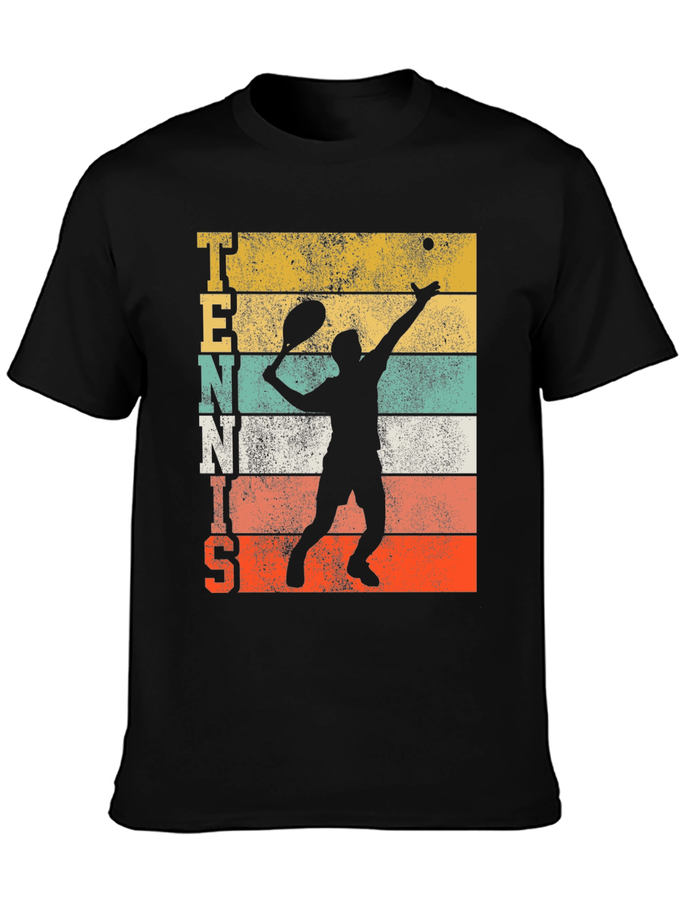 Retro Tennis Player Graphic Tee - Vintage Style Sport Shirt
