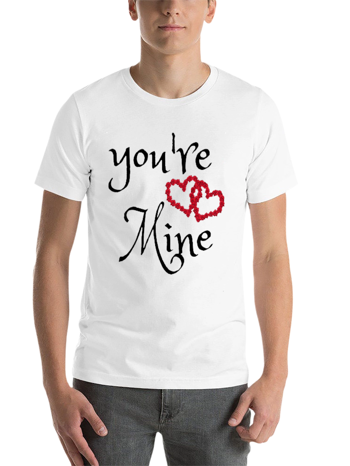 Youre Mine Valentines Day T-Shirt - Love Heart Roses