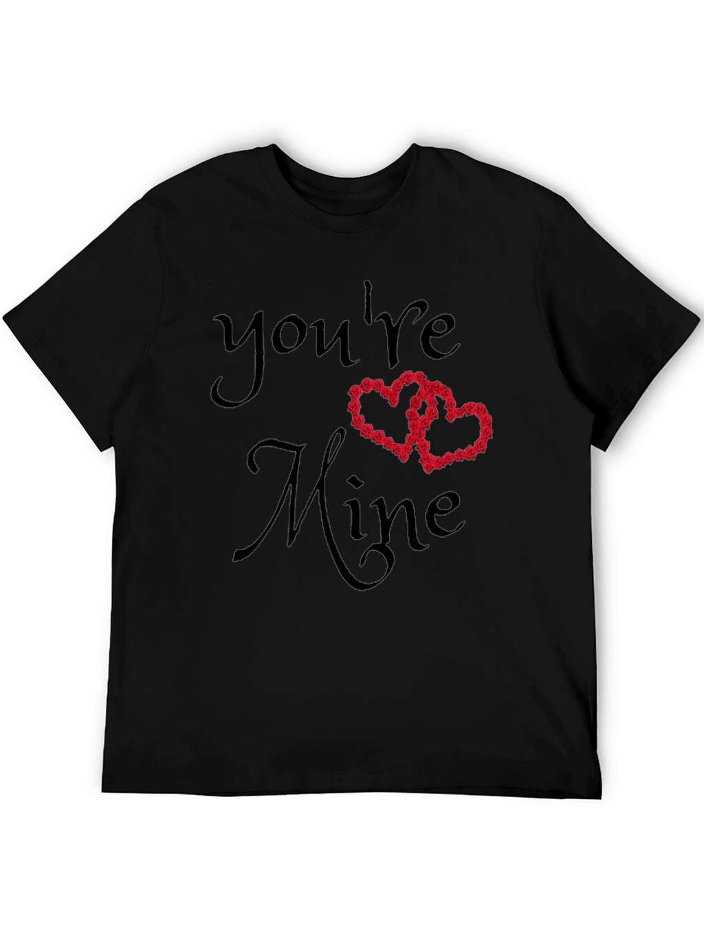 Youre Mine Valentines Day T-Shirt - Love Heart Roses