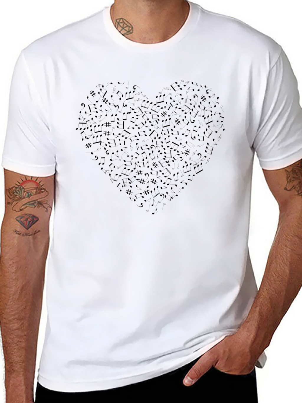 Music Heart T-Shirt - Stylish & Unique Design