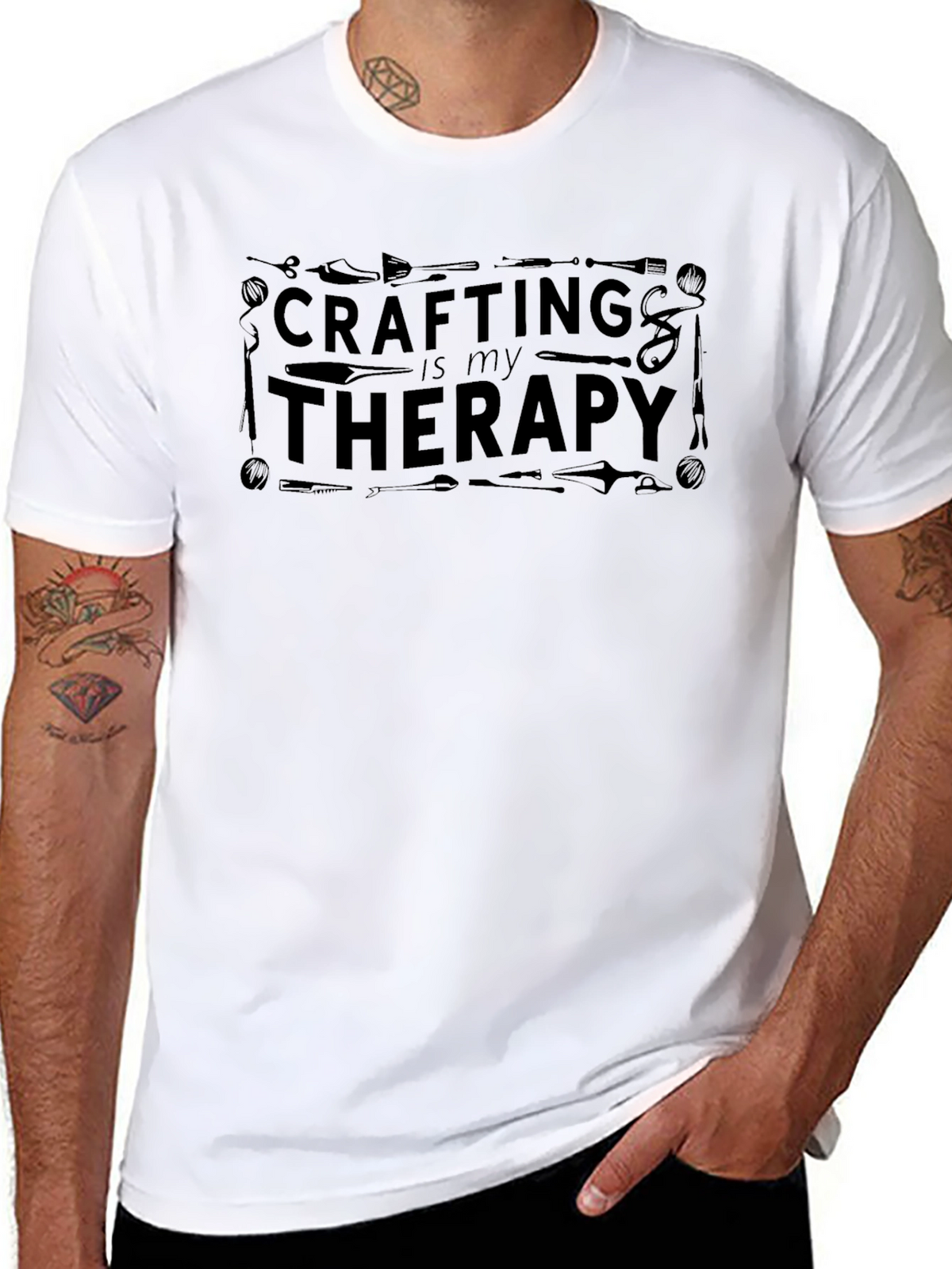 Crafting is My Therapy Graphic Tee
