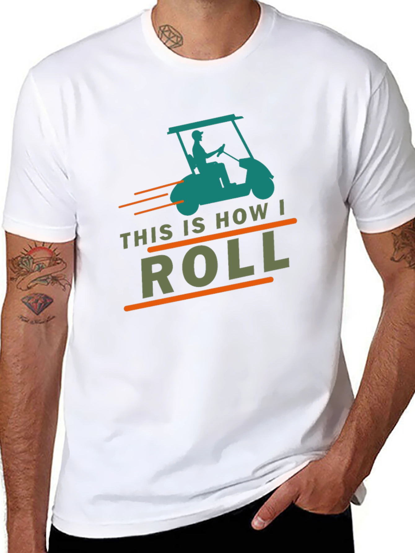 This Is How I Roll Golf Cart Graphic Tee