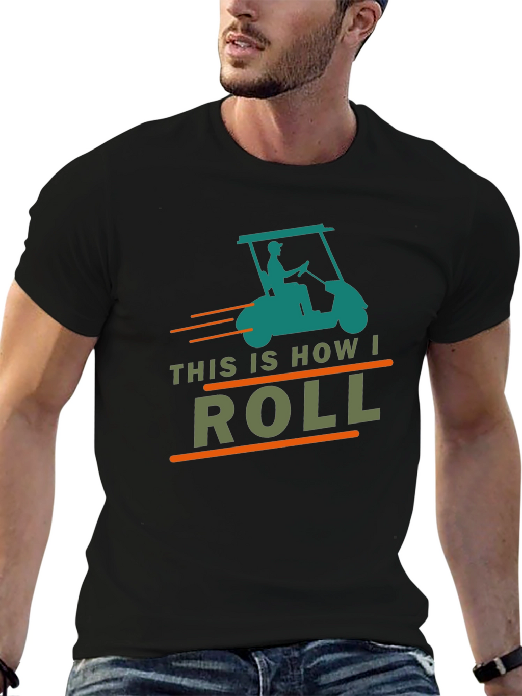 This Is How I Roll Golf Cart Graphic Tee