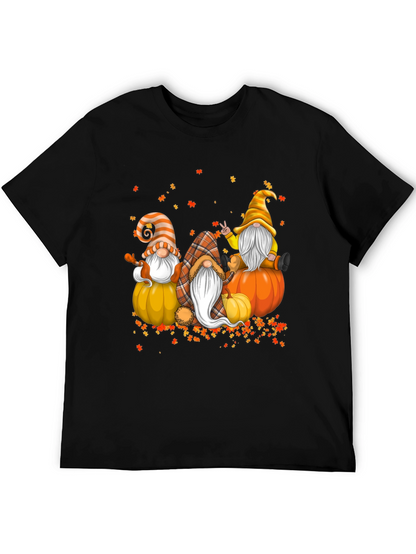 Fall Gnomes T-Shirt - Autumn Pumpkin Design