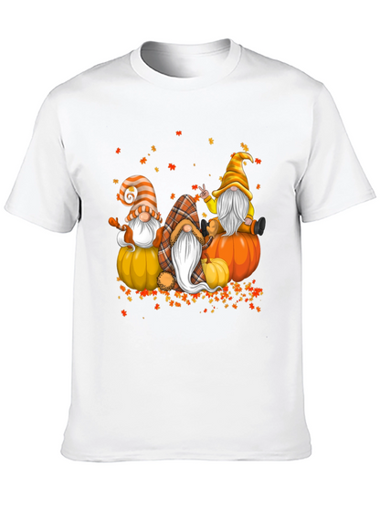 Fall Gnomes T-Shirt - Autumn Pumpkin Design