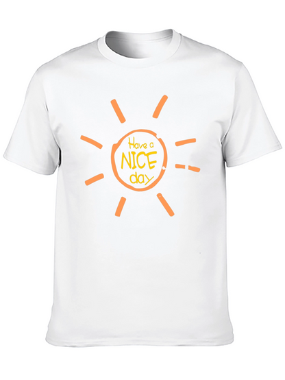 Have a Nice Day Sun Graphic Tee - Black