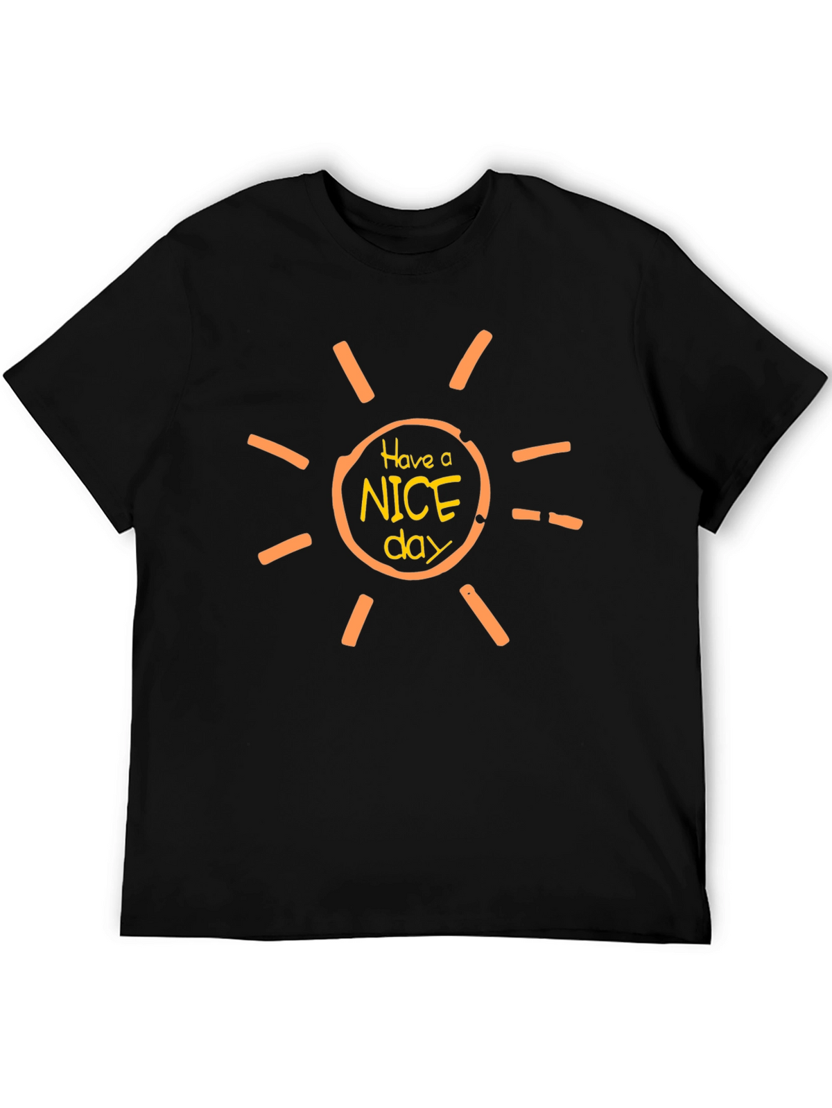 Have a Nice Day Sun Graphic Tee - Black