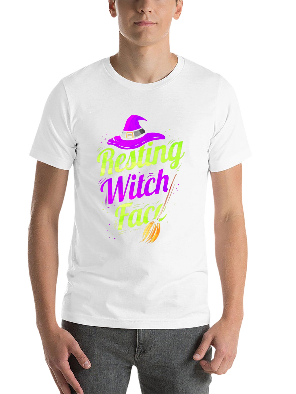 Resting Witch Face T-Shirt - Halloween Apparel