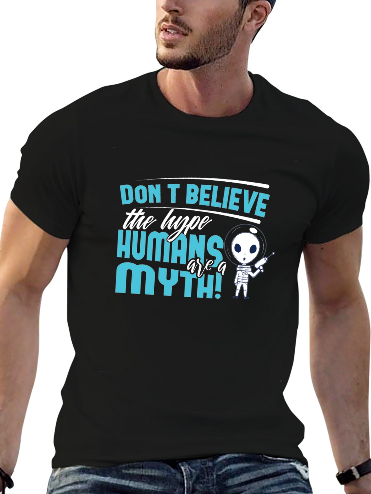 Dont Believe The Hype Alien Graphic T-Shirt