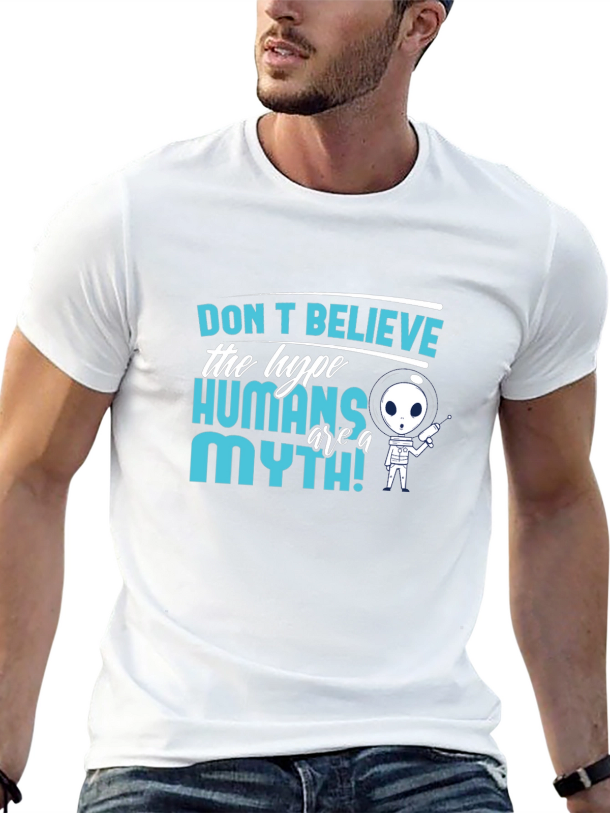 Dont Believe The Hype Alien Graphic T-Shirt