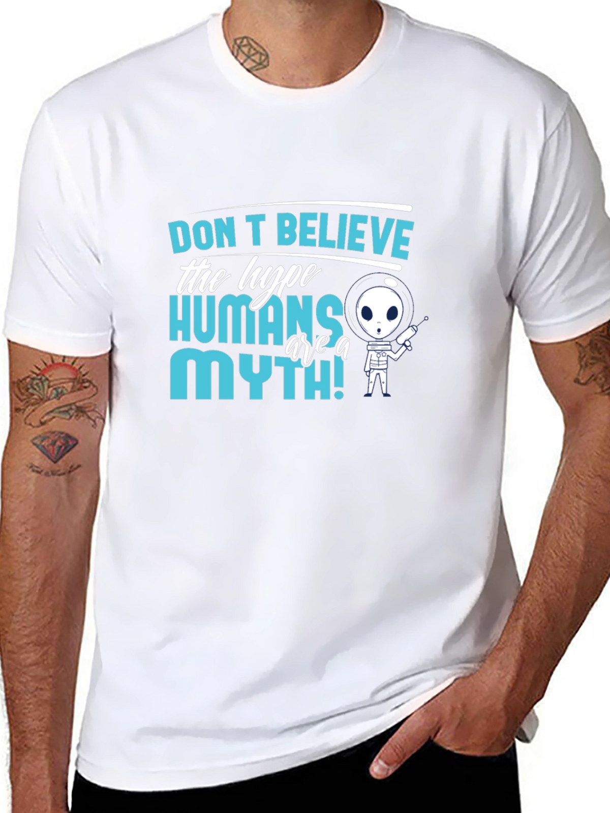 Dont Believe The Hype Alien Graphic T-Shirt